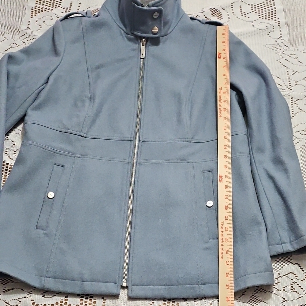 Kenneth Cole New York Blue Pea Coat - Picture 3 of 14